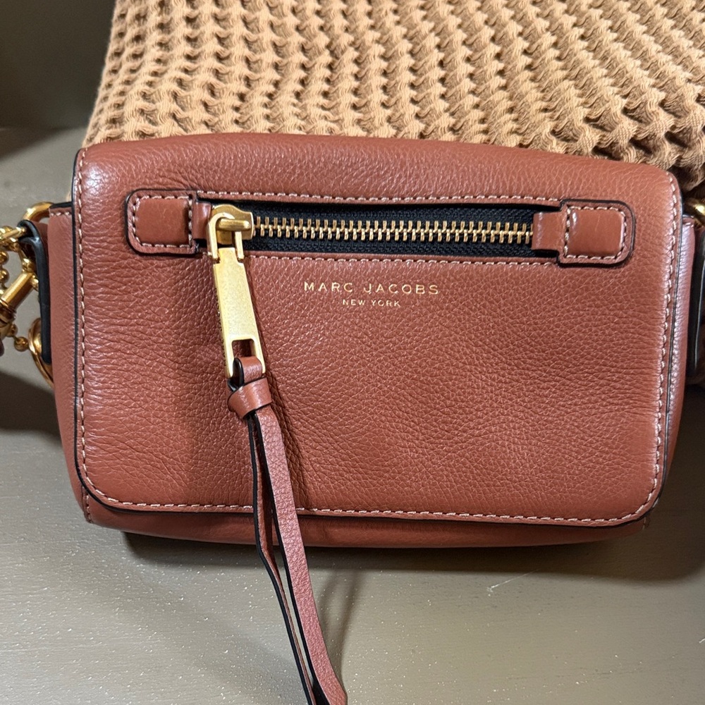 Marc Jacobs Tan Leather Crossbody Bag